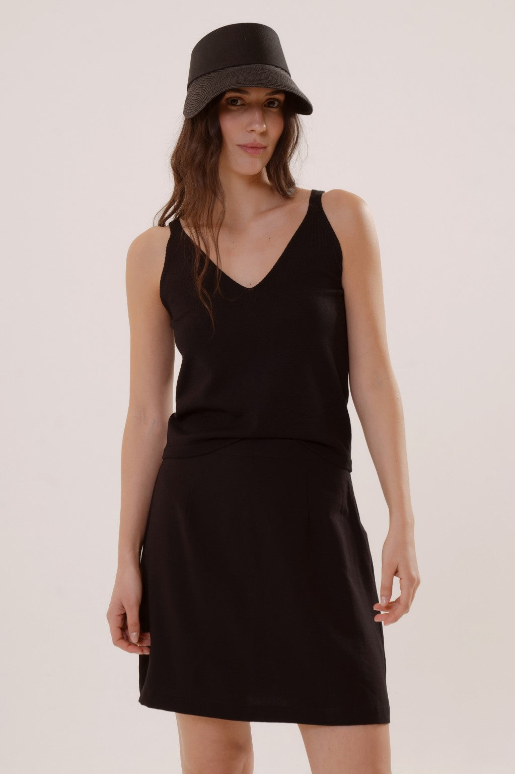 Musculosa Melanzane Tejida