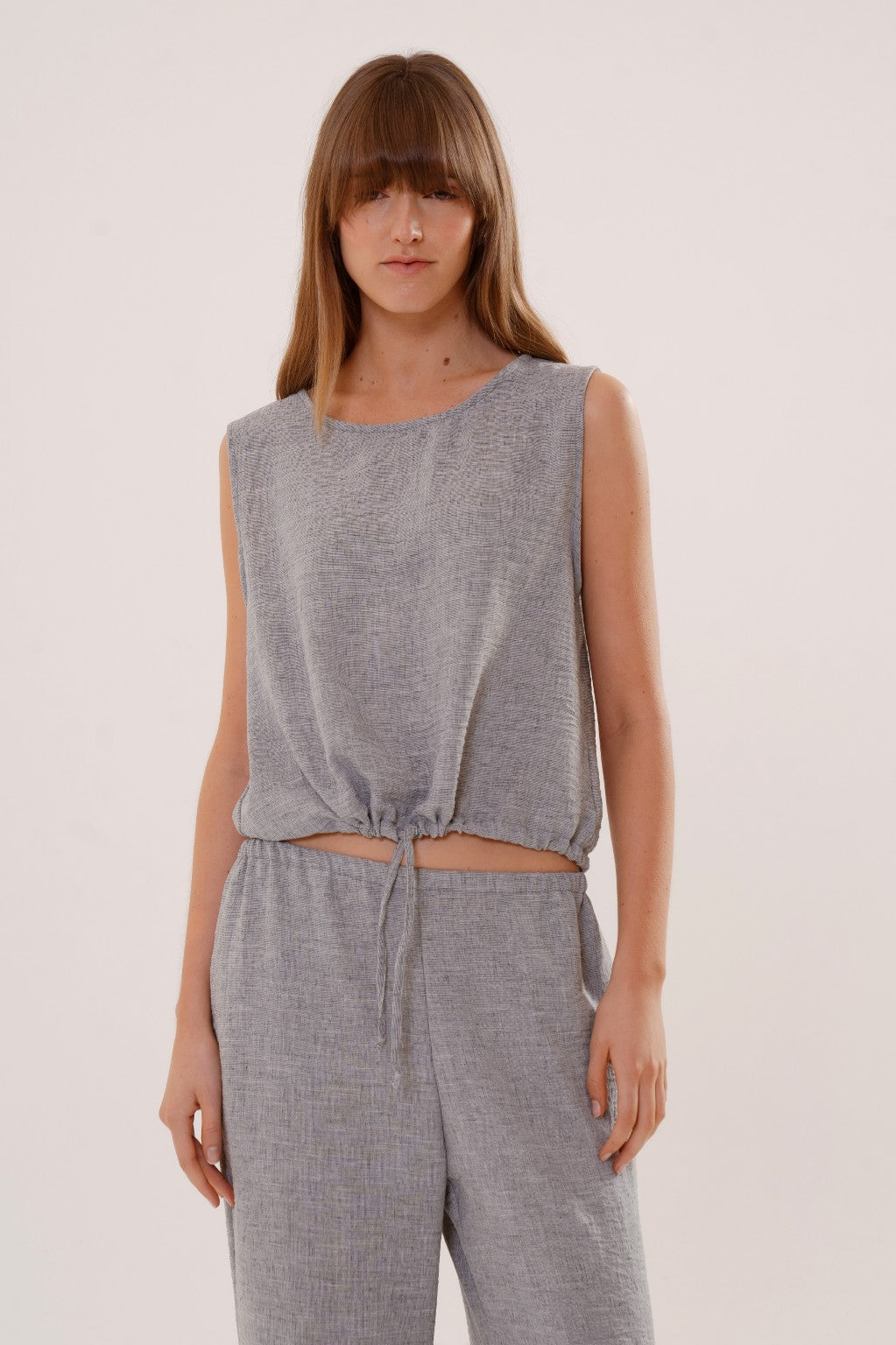 Musculosa Ortensia de lino